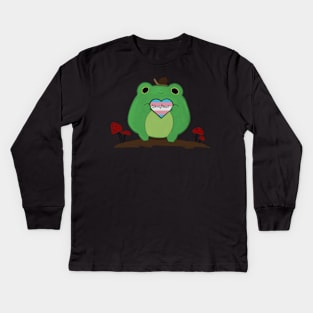 Pronoun Frog She Her Trans Kids Long Sleeve T-Shirt